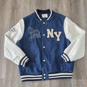 Zara Youth Blue/Whire Denim Jackets Size 11-12